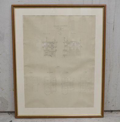 une image encadrée représentant un dessin d'une maison