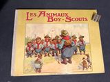 livre pour enfants français, « Les animaux boy scouts », avec une illustration représentant un groupe de garçons