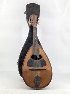 an image of a mandolin that is on a stand