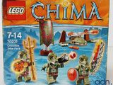 La boîte du set Lego Chima est ouverte et prête à l'emploi.