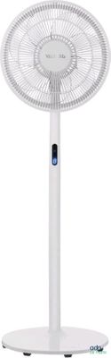 a white table top fan sitting on top of a metal stand