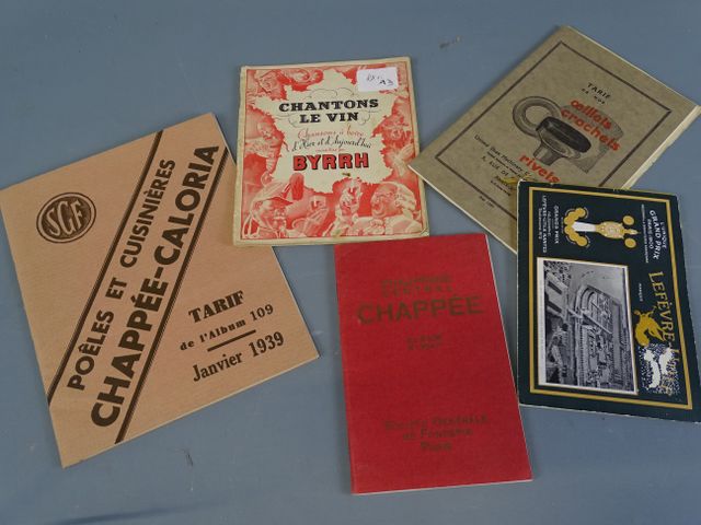 Lot de 5 catalogues publicitaires