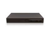 an image of a black dvd player sitting on top of a white surface