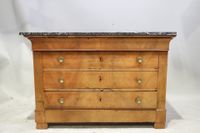 Commode rectangulaire en bois et placage de merisier, le pla…