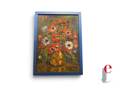 une image d'une peinture de fleurs dans un vase
