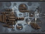 a picture of a piece of art made out of cigarettes