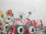 a painting of a bunch of flowers in a vase