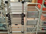 a metal rack with many different items in it