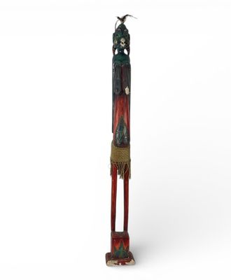 Art décoratif d’Afrique “Femme au pagne” Sculpture en bois d…