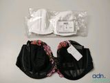 two pieces of underwear are sitting next to each other on a table