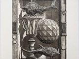 dessin représentant un poisson, un vase et d'autres objets