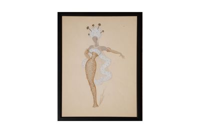 l'image d'un dessin représentant une femme en robe blanche