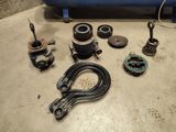 a lot of tools that are laying out on the floor