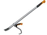 a close up of a garden tool on a white background
