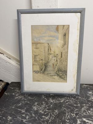 une photo d'une photo d'une rue dans un cadre