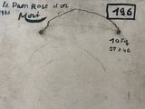a drawing on the wall of a building with a clock on it