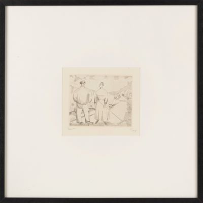 l'image d'un dessin représentant un homme et une femme debout l'un à côté de l'autre