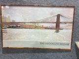 a picture of a picture of the brooklyn bridge on display