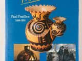couverture bleue avec l'image d'un vase et de deux autres vases
