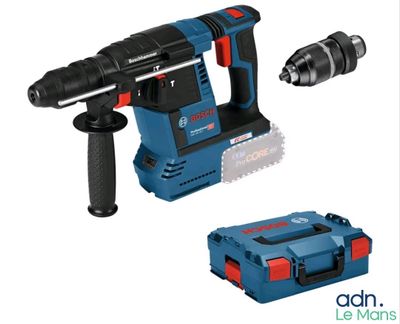 Ensemble perceuse-marteau Bosch sur secteur avec deux batteries