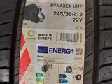 a close up of a tire with a sticker on it