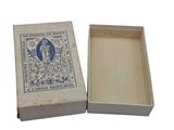 a small box with a picture of a woman inside of it