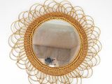 a mirror with a bird in the middle of it
