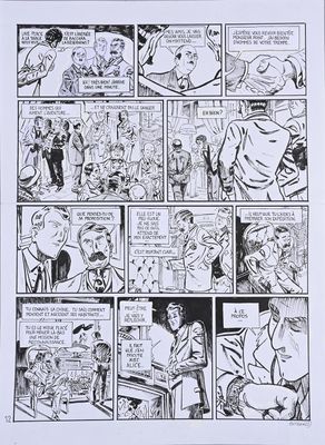 an image of a black and white comic strip with a comic strip in the background
