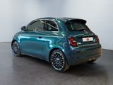 a picture of a blue car parked in a room
