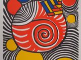 an image of a painting of a red, yellow, and blue object