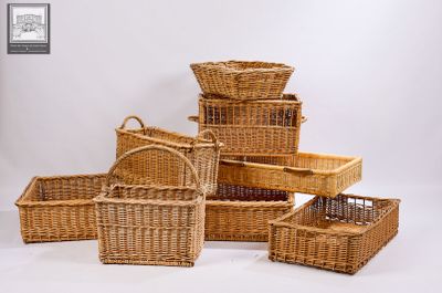lot de 6 paniers de rangement en osier avec poignées