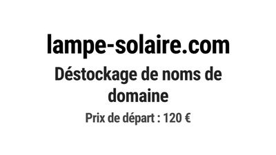 Nom de domaine lampe-solaire.com.