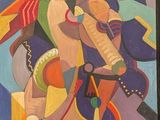 une image d'un tableau représentant un homme et une femme sur un cheval