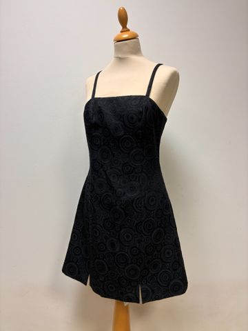 VERSACE JEANS : robe mini à fine bretelle en coton mélangé, taill...
