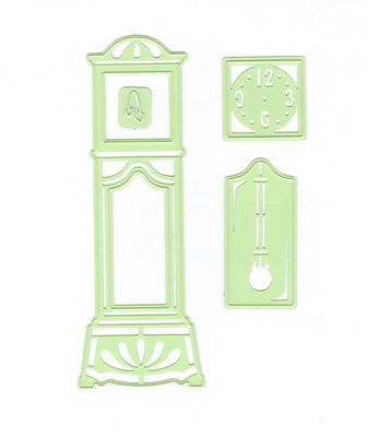 a green clock and a clock face on a white background