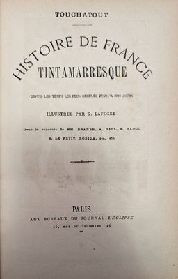 an old book with a black and white title on it