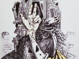 une image représentant le dessin d'une femme assise sur une chaise
