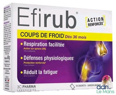 une boîte d'Efrub Coups sur fond blanc