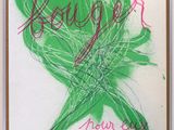 an image of a picture of a painting of a woman with green hair