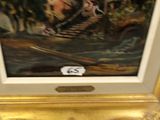 a picture of a painting of a man riding a horse