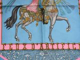 a picture of a painting of a woman riding a horse