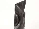 an image of a black sculpture on a white background