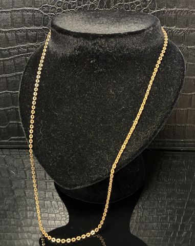 Chaine de cou en or 18 carats 750 millièmes maille forçat ciselé....