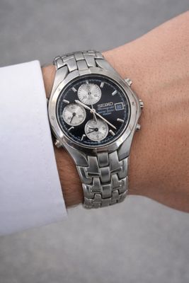 SEIKO : Montre d'homme en acier Chronograph Water Resist 100… - Photo 1