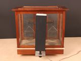 a clock that is sitting on top of a table