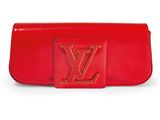 Pochette Louis Vu Vu en cuir verni rouge
