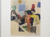 an image of a painting of a group of people sitting around a table