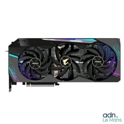 a close up of a graphics card with two fans on it