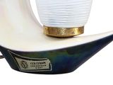a lamp that is sitting on top of a table