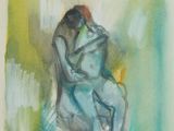 an image of a painting of a man sitting on a chair